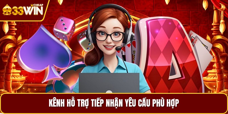 Kênh hỗ trợ tiếp nhận yêu cầu phù hợp