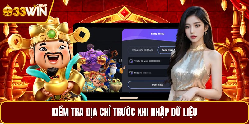 Kiểm tra địa chỉ trước khi nhập dữ liệu